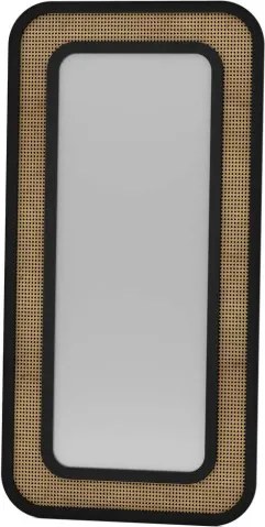Ova tükör, fekete, 90 cm