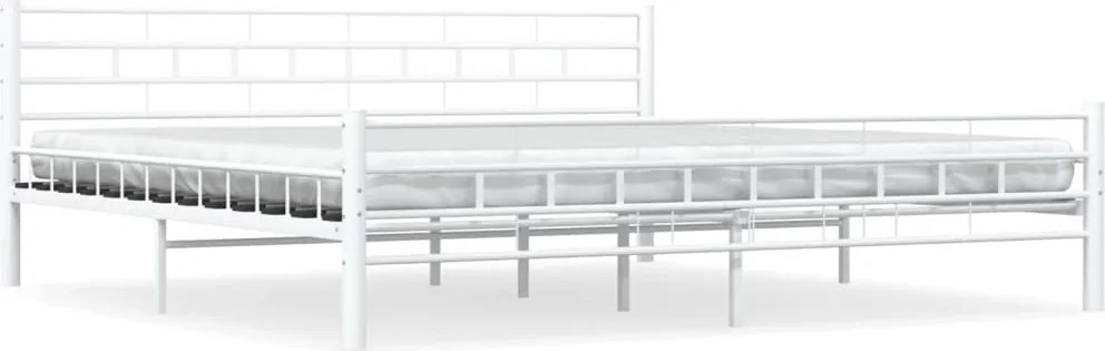 vidaXL fehér fém ágykeret 200 x 200 cm