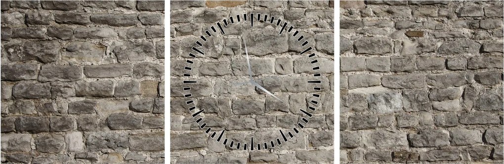Egy téglafal képe (órával) (90x30 cm)