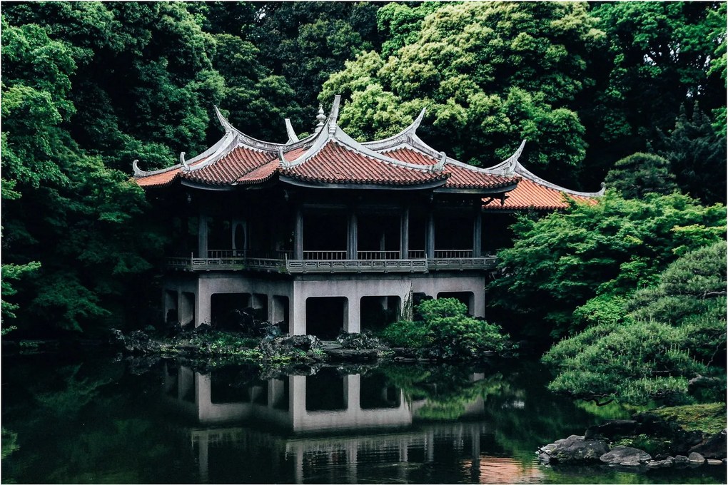 A japán nemzeti kert képe (90x60 cm)