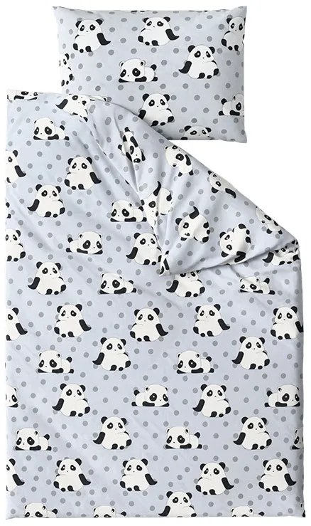 Mikroszálas ágynemű PANDA szürke Ágyneműhuzat mérete: 2 db 70 x 90 cm | 200 x 220 cm