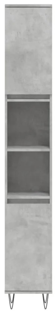 vidaXL 3 részes betonszürke szerelt fa fürdőszobai bútorszett