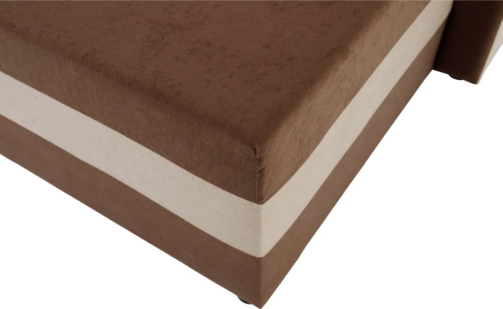 Univerzális ülőgarnitúra, barna/bézs, PAULITA U