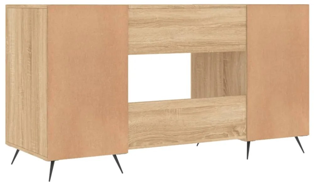 vidaXL sonoma tölgy színű szerelt fa íróasztal 140 x 50 x 75 cm
