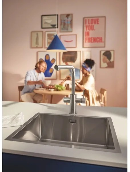 GROHE 30601DC0 - BLUE PURE mosogató csaptelep kihúzható kifolyófejjel, rozsdamentes acél