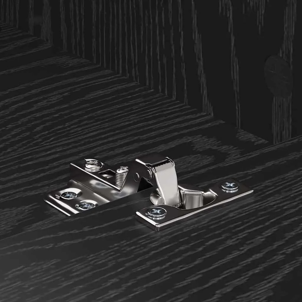 TV szekrény Musta tammi 150 x 30 x 44,5 cm Műszaki fa és vas