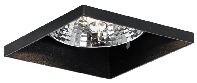 6 db fekete GU10 süllyesztett spotlámpa szett 70 mm-es, szegély nélküli - Oneon