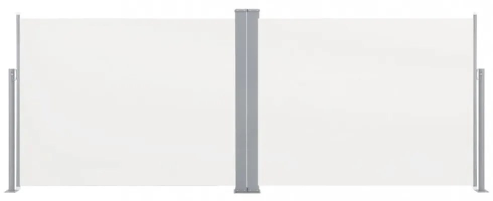 krémszínű behúzható oldalsó napellenző 140 x 1000 cm