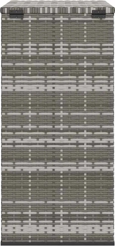 Szürke Polyrattan Kerti Párnatartó Doboz 100 X 49 X 103,5 Cm