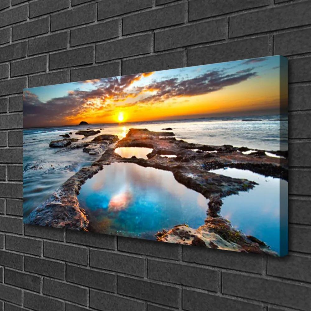 Canvas kép Sea Sun Landscape 100x50 cm
