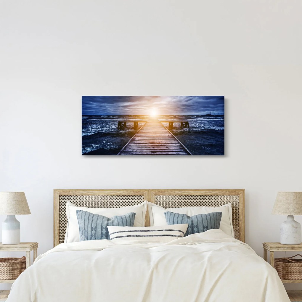 A móló képe nappal (120x50 cm)