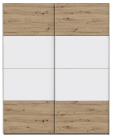 KARO gardróbszekrény 170x210 cm fehér/artisan tölgy