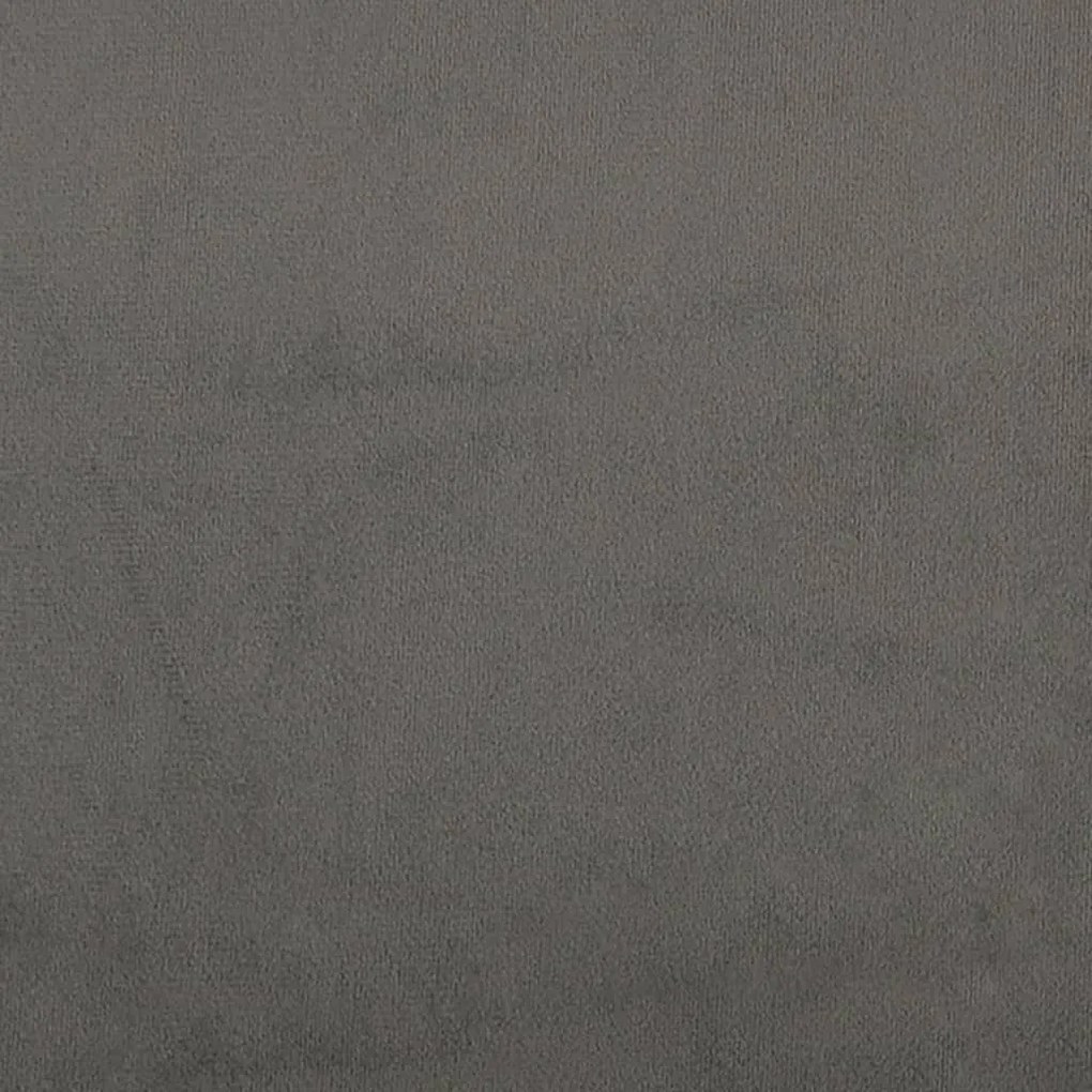 2 db sötétszürke bársony fejtámla 80x7x78/88 cm