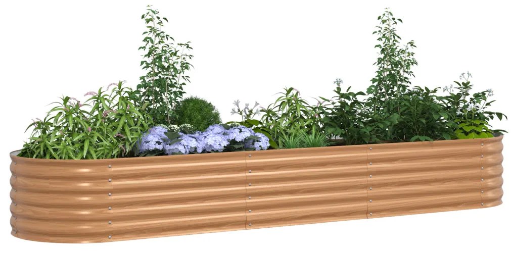 Kerti magaságyás Barna 320 x 80 x 44 cm Acél