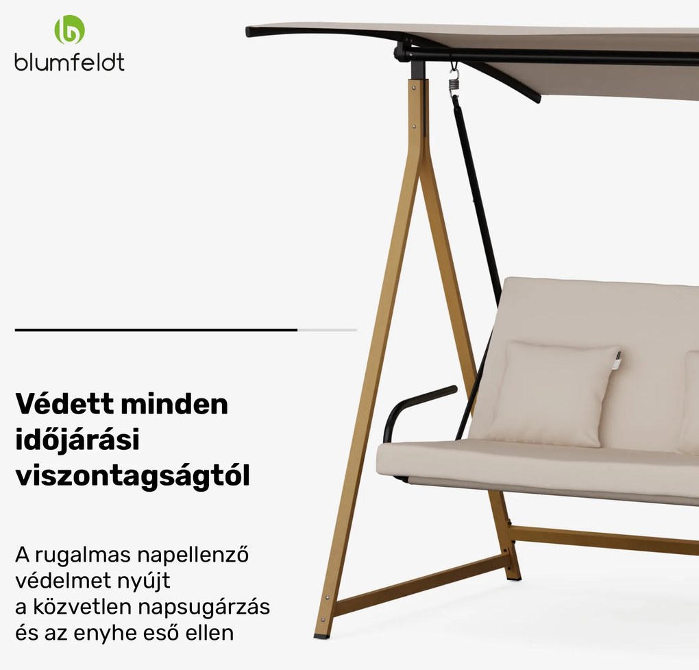 ZenGrove, hollywoodi hinta, 2 üléses, egyénileg állítható, porszórt acél, időjárásálló