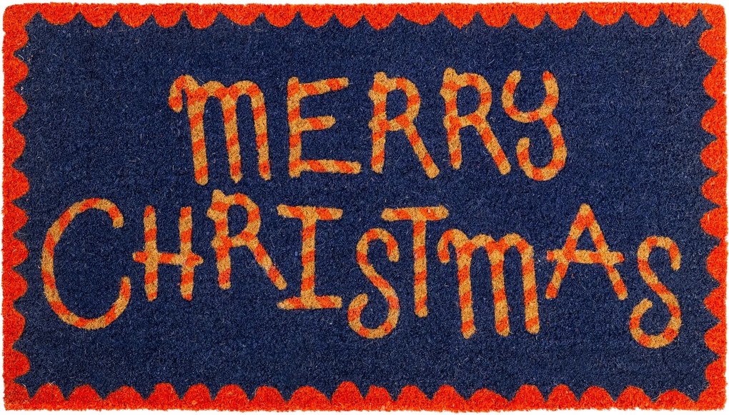 Kézzel festett lábtörlő Merry Christmas 70x40cm