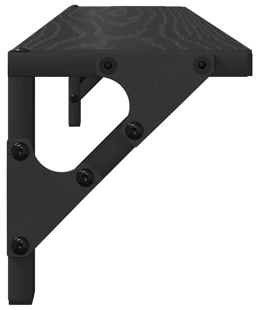 Falpolcok 2 pcs Fekete tölgy 60 x 15 x 15,5 cm Faanyag