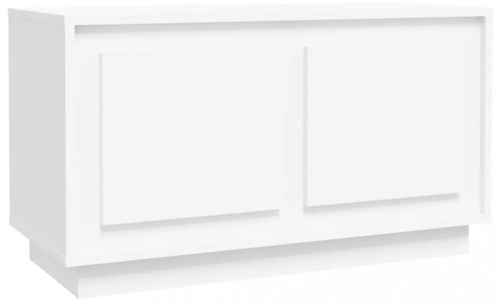 fehér szerelt fa TV-szekrény 80x35x45 cm