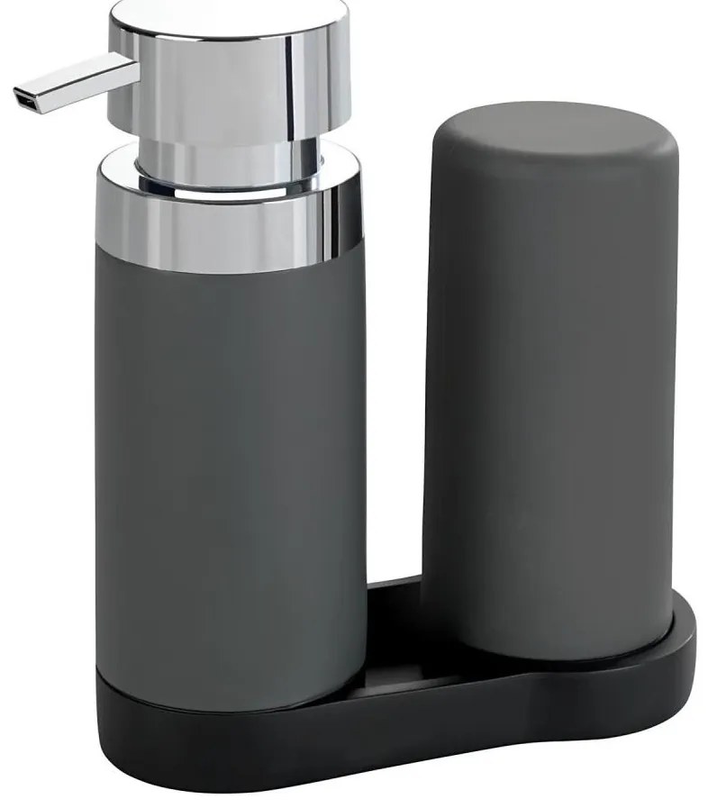 WENKO 54735100 - Mosóállomás EASY SQUEEZ-E 15x18 cm szürke/szürke