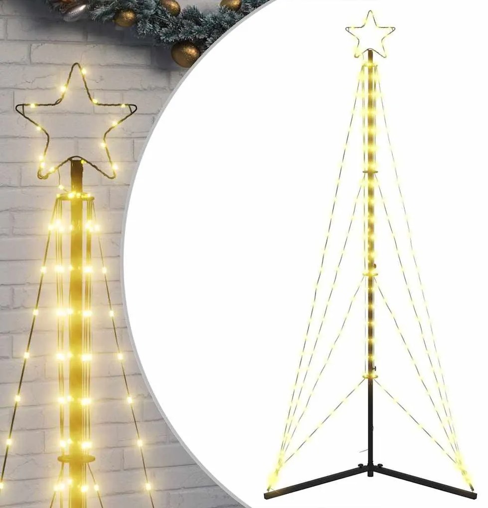 meleg fehér LED karácsonyfa 363 LED 182 cm