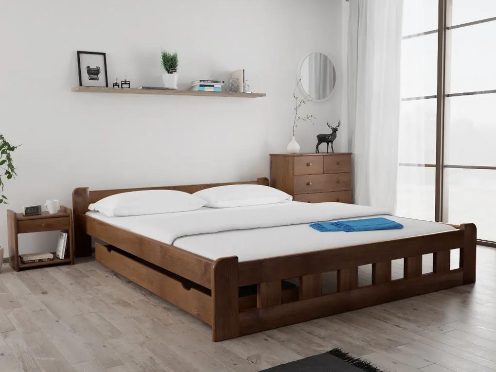 Naomi magasított ágy 180x200 cm, tölgyfa Ágyrács: Ágyrács nélkül, Matrac: Deluxe 10 cm matrac