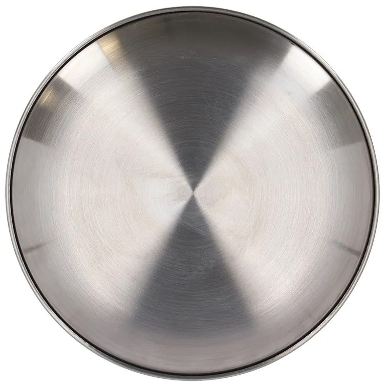 Rozsdamentes acél tányér, kínáló tálca, 23 cm átmérőjű