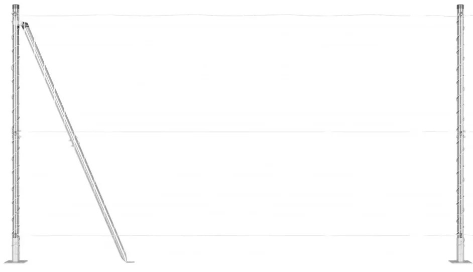 Kerítésoszlopok 104 db-os szett Horganyzott acél