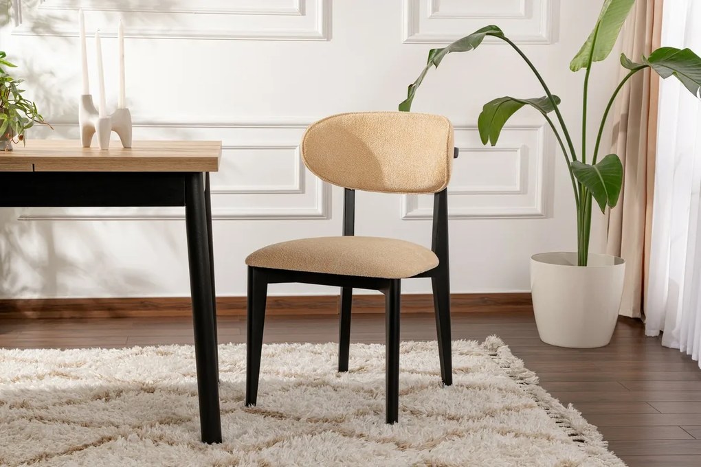 Lionte Beige and Black étkezőszék szett, 2 db