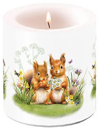 Vidám Mókusos átvilágítós viasz gyertya kicsi