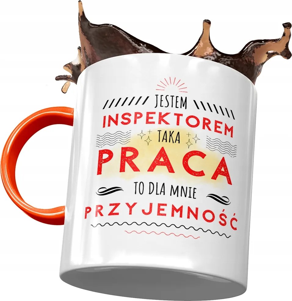 Narancssárga bögre az ellenőrnek Ez a munka fényképes nyomtatással készült