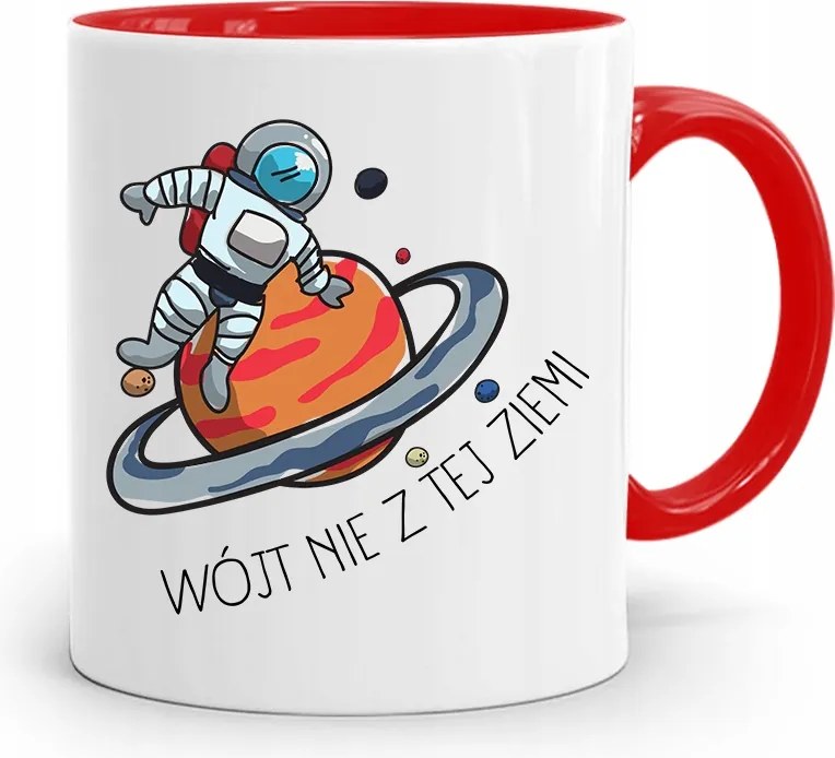 Bácsinak Piros Bögre Nem Ebből A Földből, fényképes nyomattal