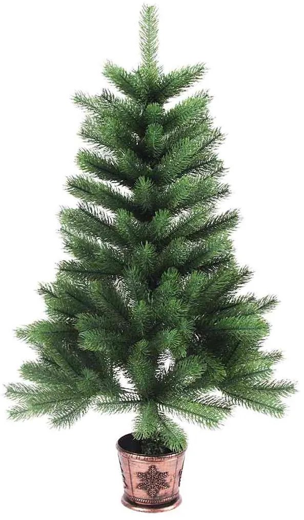 vidaXL zöld műkarácsonyfa élethű tűlevelekkel 90 cm
