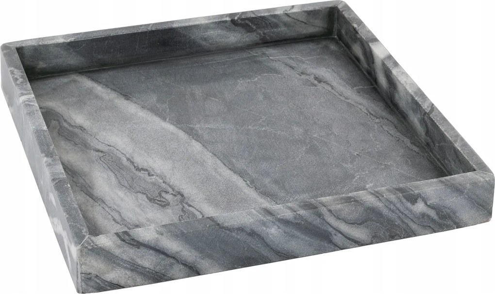Márvány Tálca Szürke Nagy 30x30cm konyhai tálaló dekoratív
