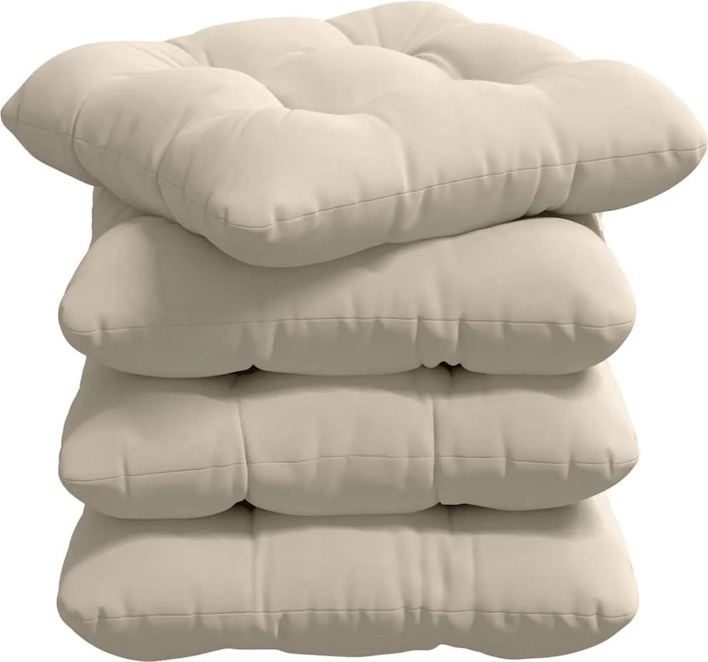 vidaXL Ülőpárnák 4 pcs Bézs 45 x 45 cm Mikroszálas Szövet