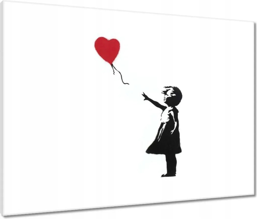 Vászonkép 80x60 Lány lufival