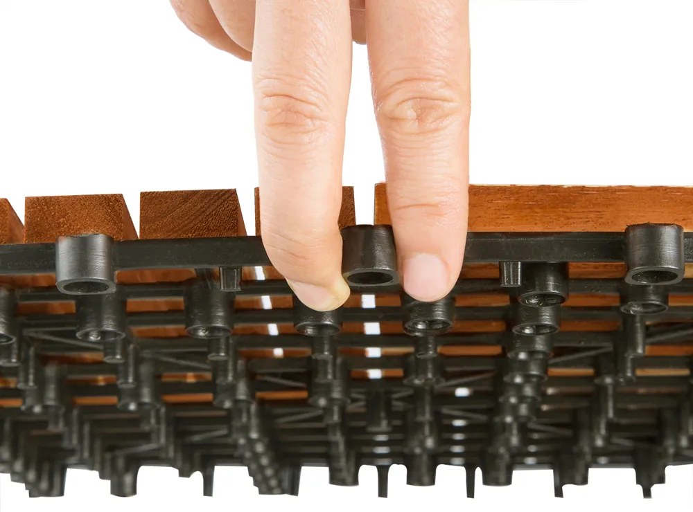 Casaria® Quatro mozaikás fa járólapok - 11 darabos készlet, 30x30 cm