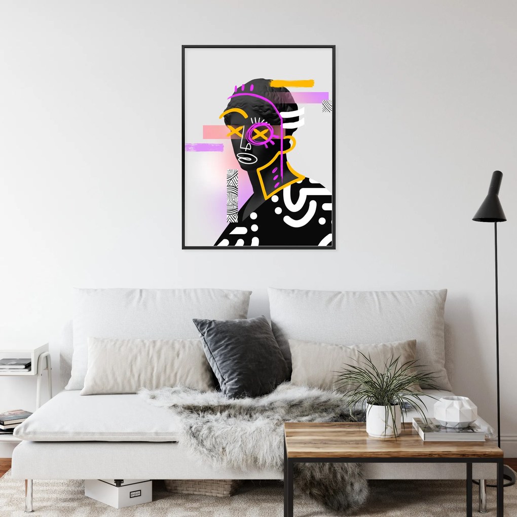 Kortárs szobor poszter - 60x80 cm, Ezüst