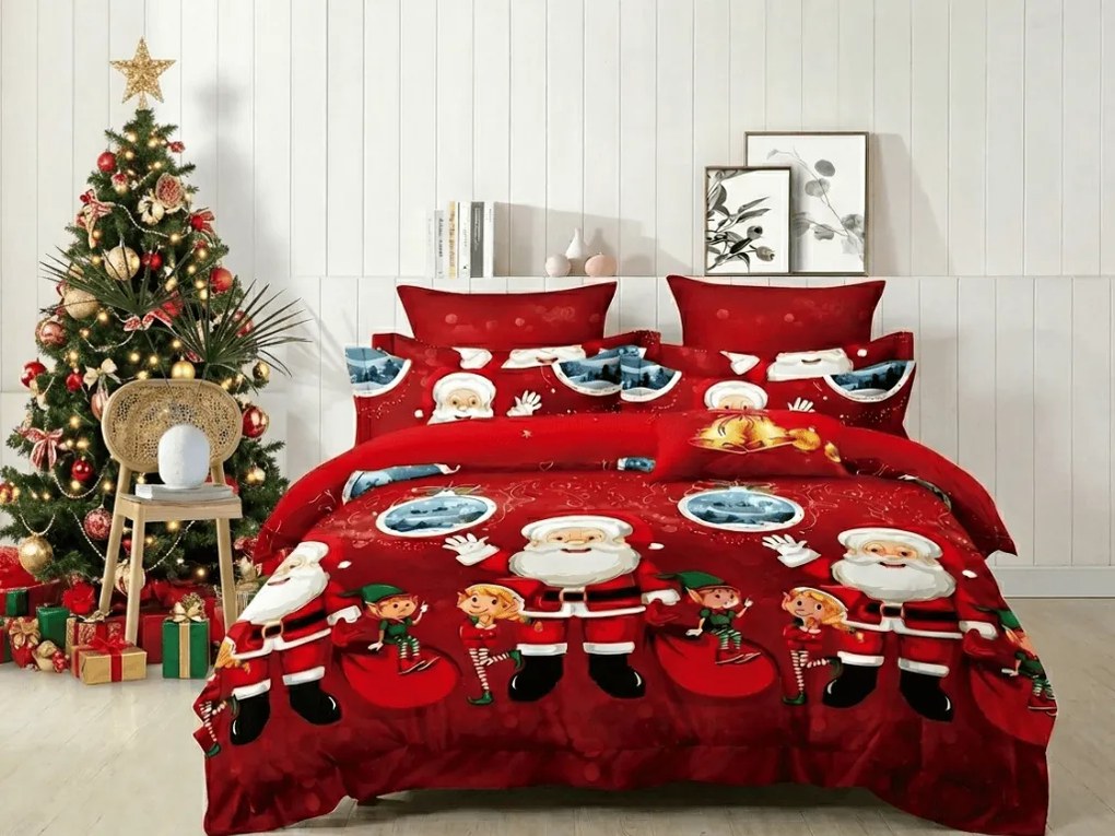 Mikroszálas ágyneműhuzat SANTALAND piros Ágyneműhuzat mérete: 70 x 80 cm | 140 x 200 cm