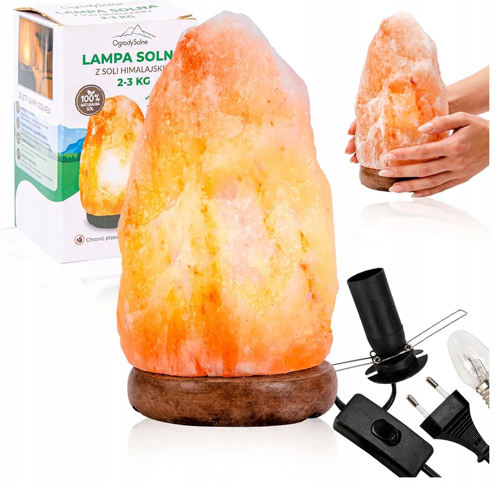 Sólámpa 2-3 Kg Levegő Ionizátor Himalájai Só Beltéri Dekoráció