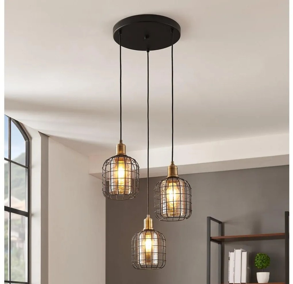 Eglo Eglo 43499 - Csillár zsinóron CHISLE 3xE27/40W/230V EG43499