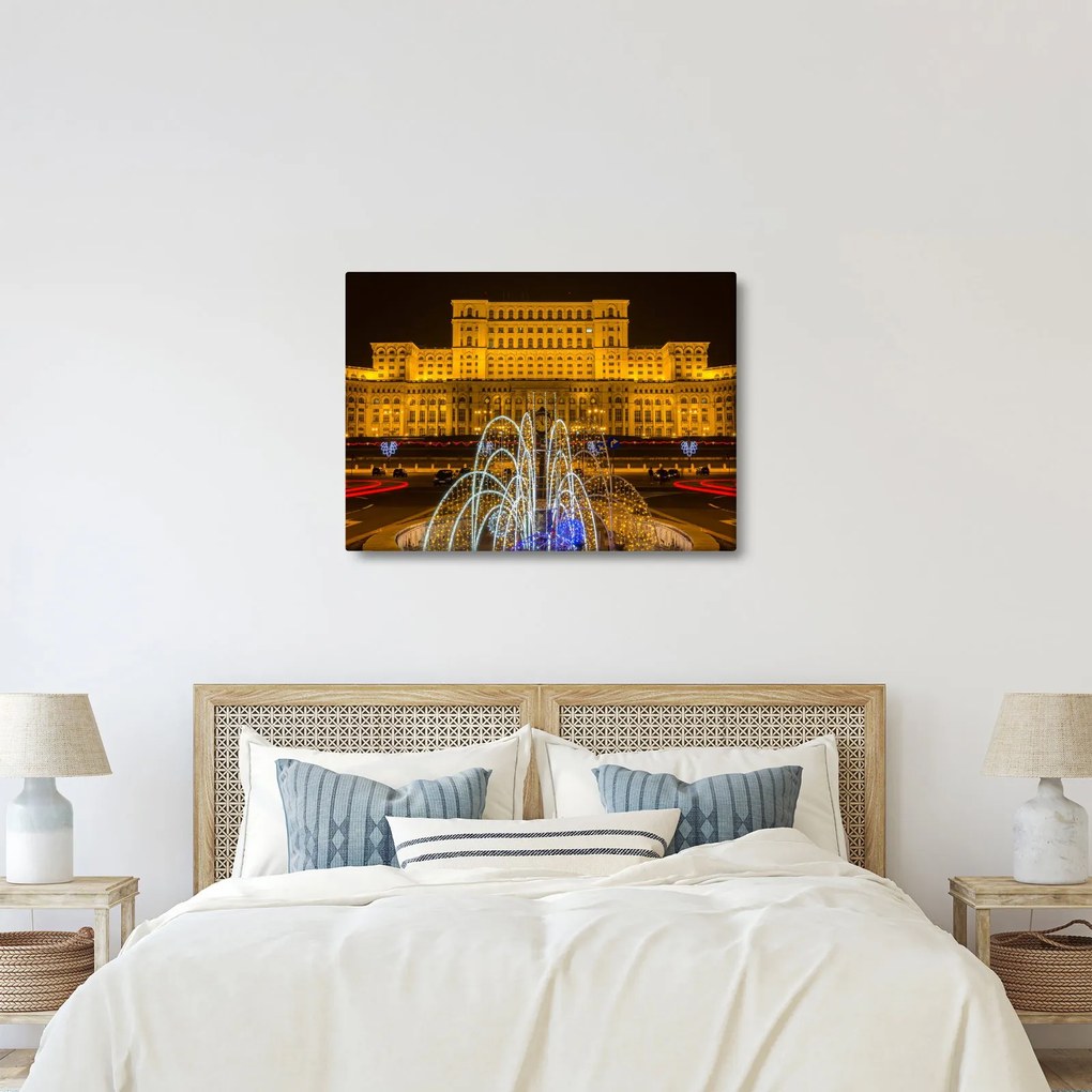 Kép - A Parlament palotája, Bukarest, Románia (70x50 cm)