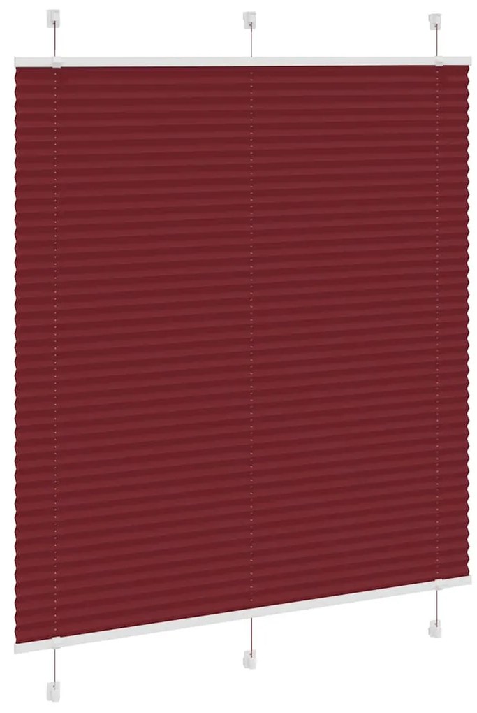 pliszírozott redőny Bordeaux piros 120x100 cm szövetszélesség