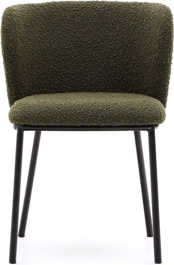 Zöld kárpitozott étkezőfotel Ciselia – Kave Home