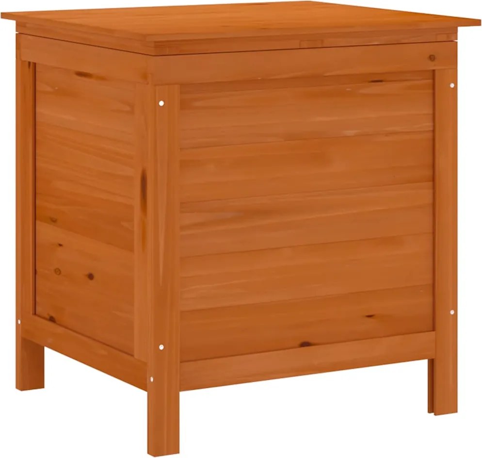 vidaXL barna tömör fenyőfa kerti tárolóláda 50x49x56,5 cm