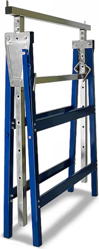 DANNY teleszkópos állvány, 2 darabos készlet, max. 200kg, 69x57x81-130cm, ezüst/kék Jurhan