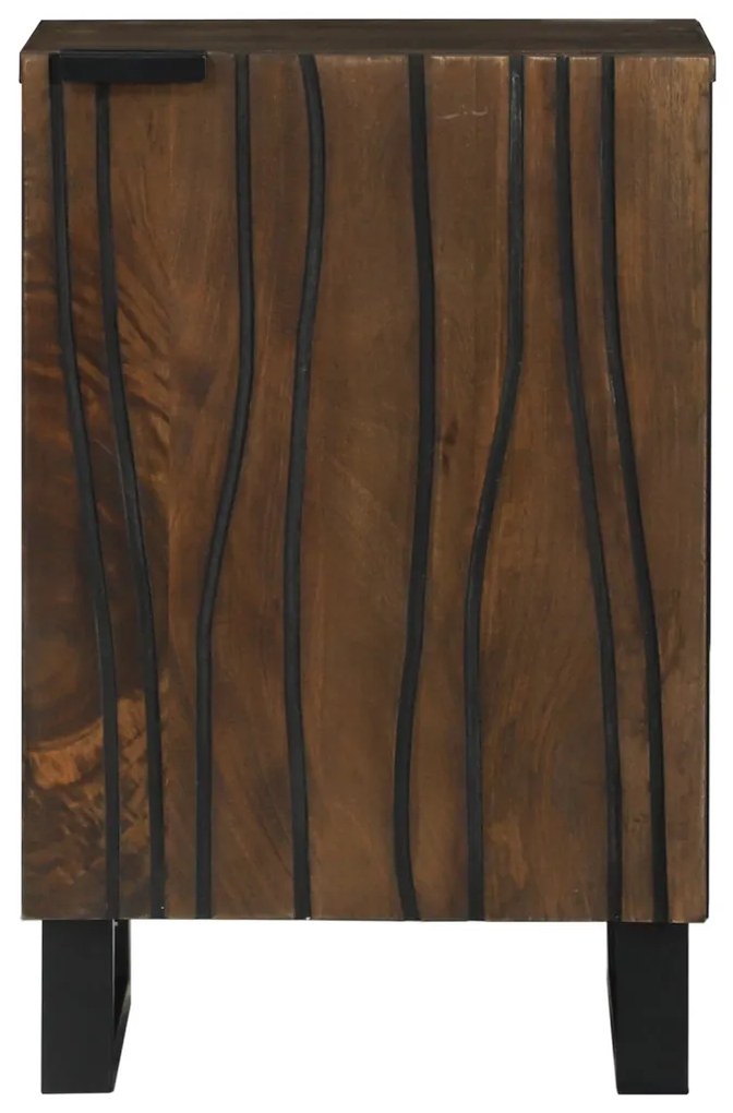 vidaXL Fürdőszobai mosdószekrény ajtóval Dió 38 x 33,5 x 58 cm Faanyag