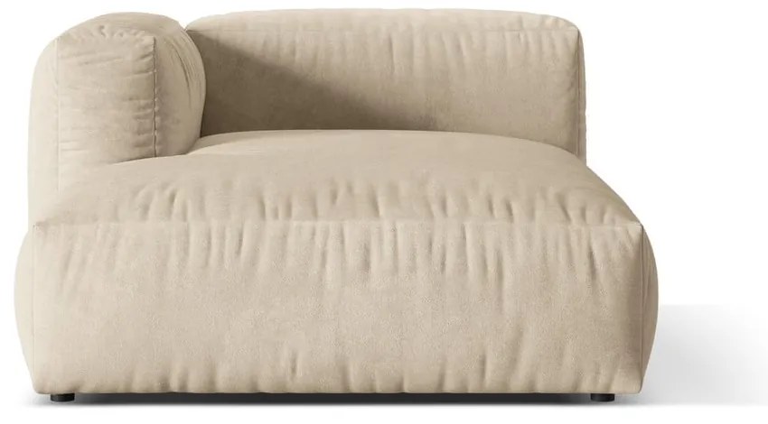 Bézs bársony kanapé modul (bal oldali) Martina – Micadoni