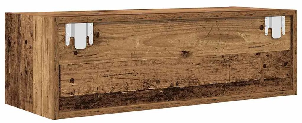 antik fa színű szerelt fa TV-szekrény 80x31x25,5 cm