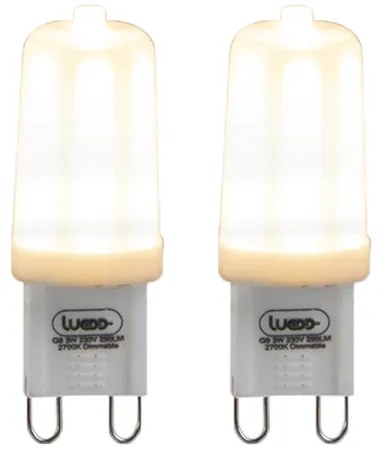 2 db G9 szabályozható LED izzó készlet 3W 280lm 2700K