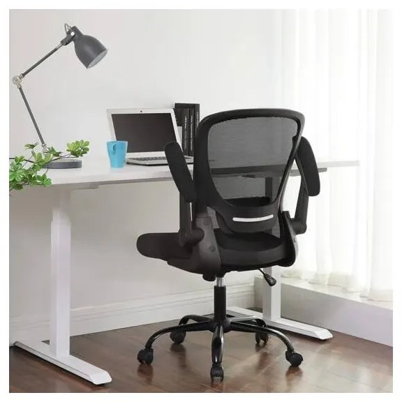 irodai szék összecsukható karfákkal, ergonomikus számítógépes szék
